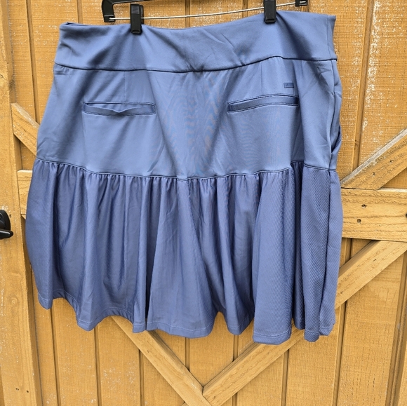 Women's Blue Tennis Skirt - Picture 3 of 3